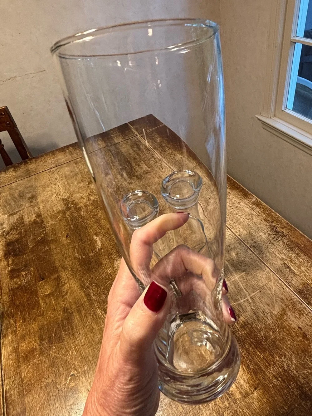 Anchor Hocking Hourglass Pilsner Beer Glasses 23 Oz 9” Set of 4 Heavy Base